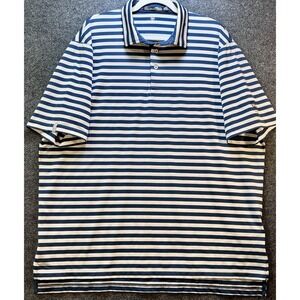Ralph Lauren RLX Polo Shirt Men's‎ XL Blue Stripe *Read*